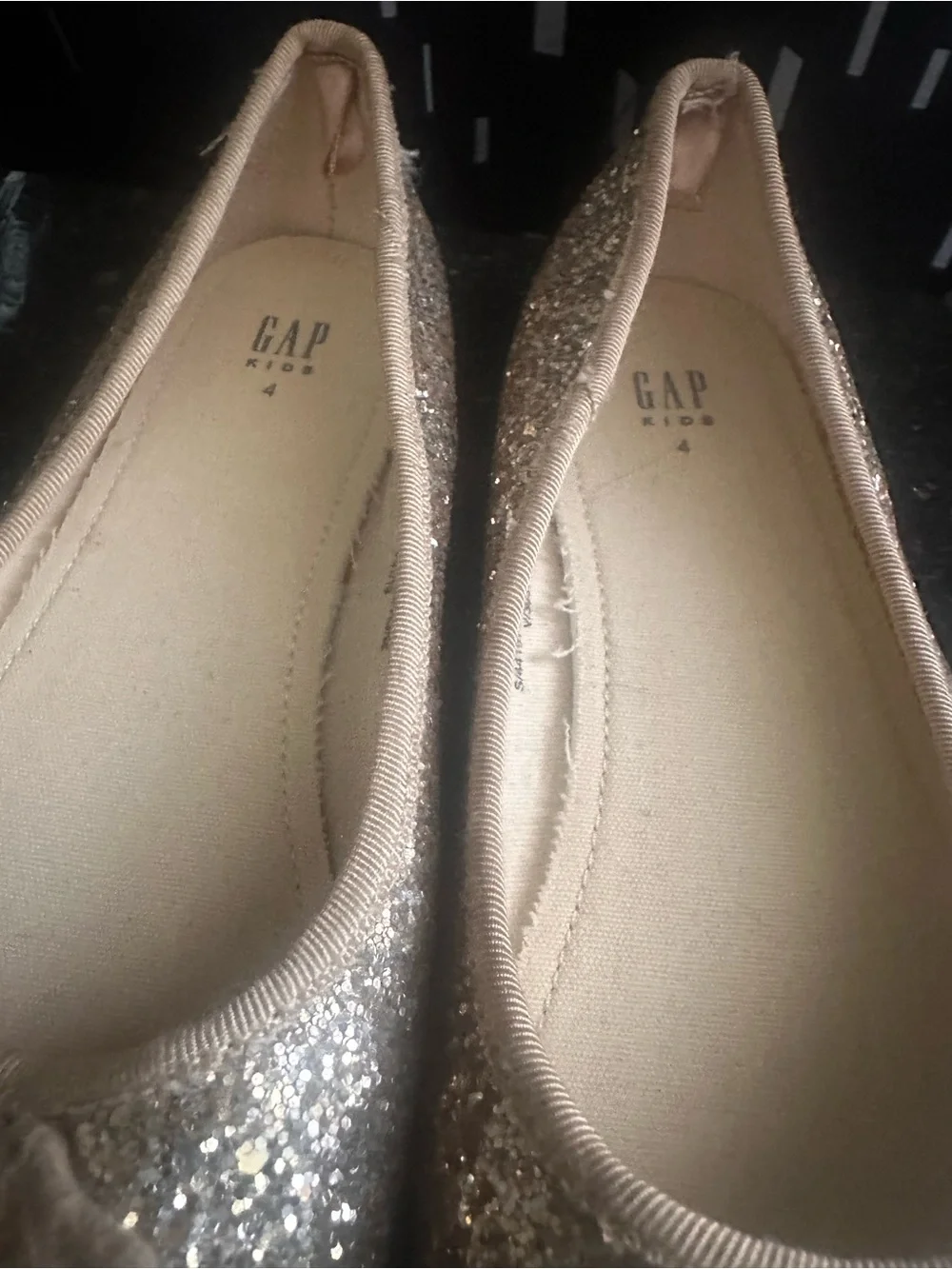 GAP Kids Glitter Ballet Flats - Pink Gold